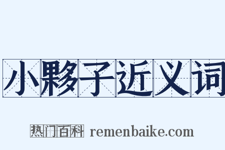 小夥子近义词是什么意思的图片